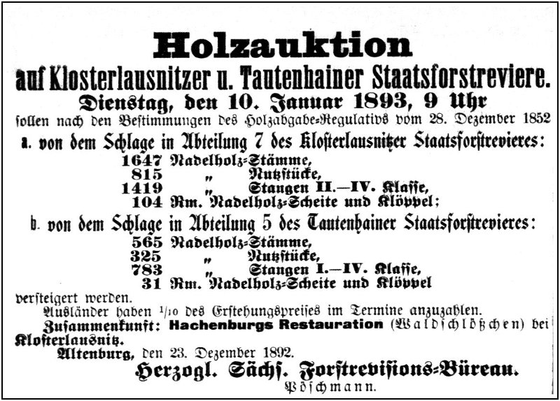 1893-01-10 Kl Holzauktion